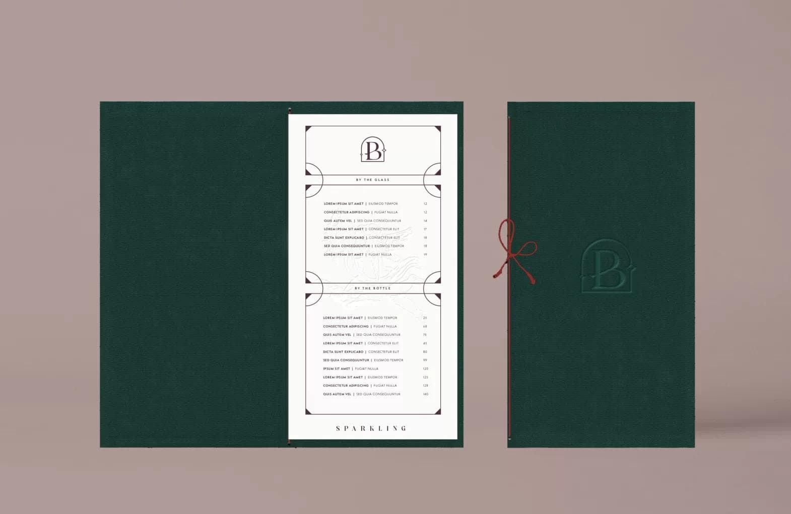 cocktail menu design