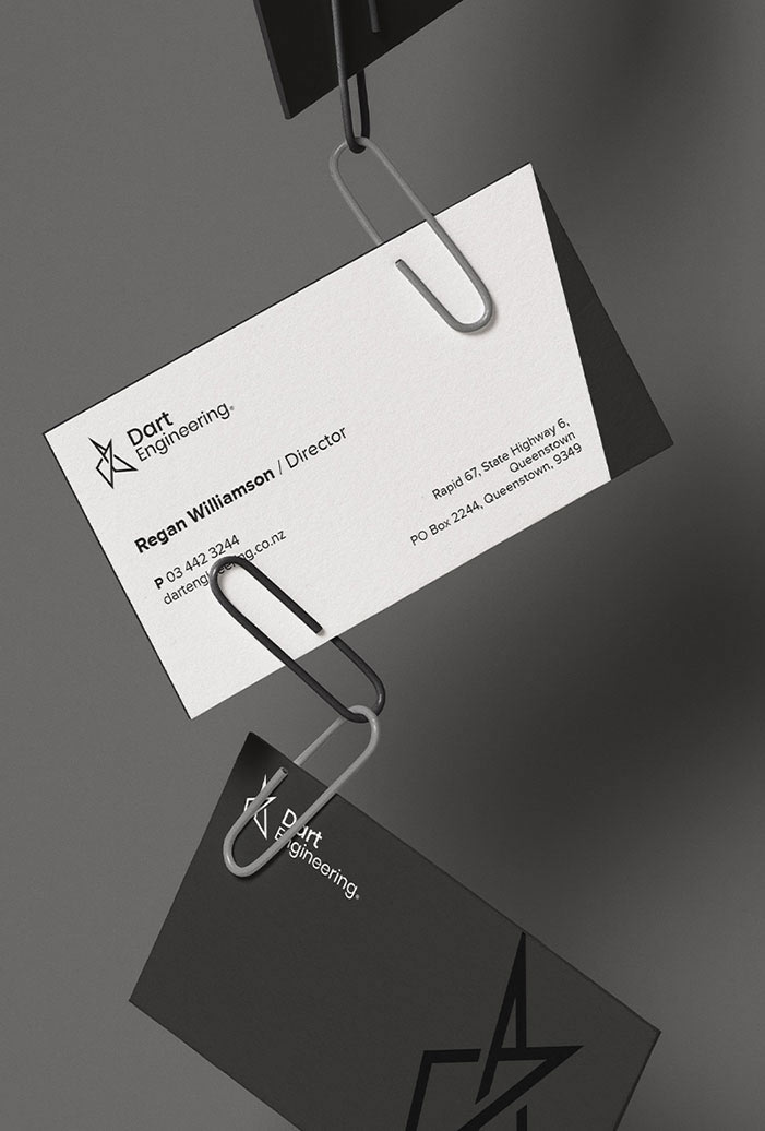 Dart Engineering business card design by Whitelaw Mitchell