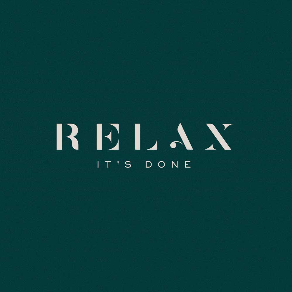 Brand Identity for Relax Its Done by Whitelaw Mitchell